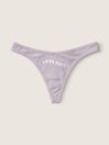 Soft Jade with Embroidery Green Stretch Cotton Cotton Thong Knickers