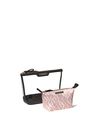Pink Iconic Stripe AM/PM Makeup Bag Duo