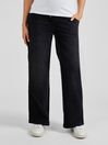Mid Wash Wide Leg Maternity Jeans