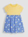 Blue Daisy & Bee Mix & Match With Pet In Pocket Jersey Dress