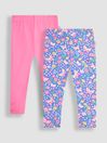 Summer Ditsy Floral & Pink 2-Pack Leggings