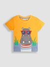 Yellow Hippo Interactive Appliqué T-Shirt