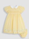 Daisy Embroidered Peter Pan Smocked Party Dress