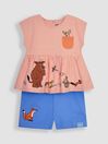 2-Piece Gruffalo Appliqué T-Shirt & Shorts Set