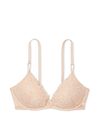 Champagne Nude Lace Sexy Tee Non Wired Push Up Bra