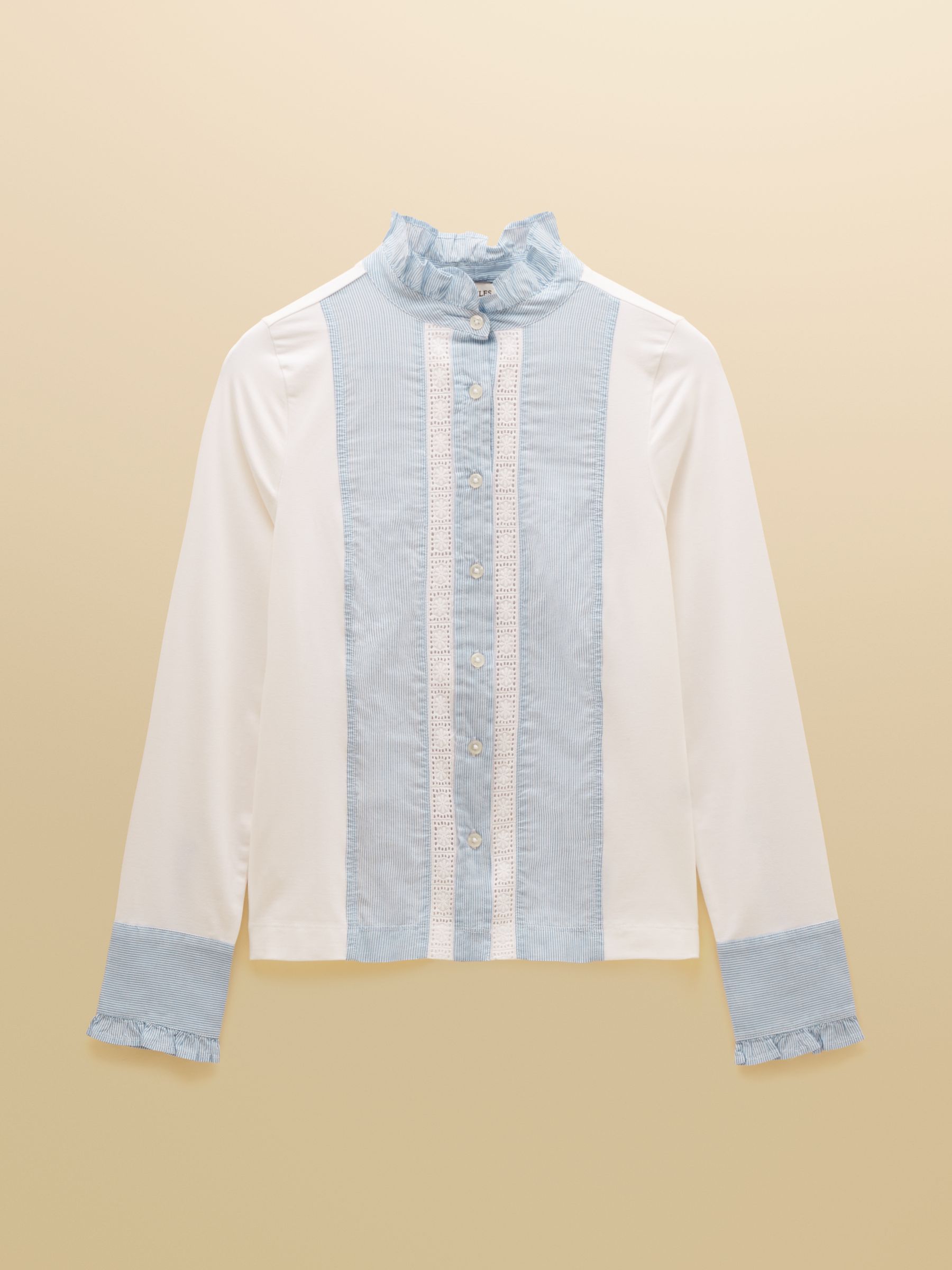 White/Blue Stripe