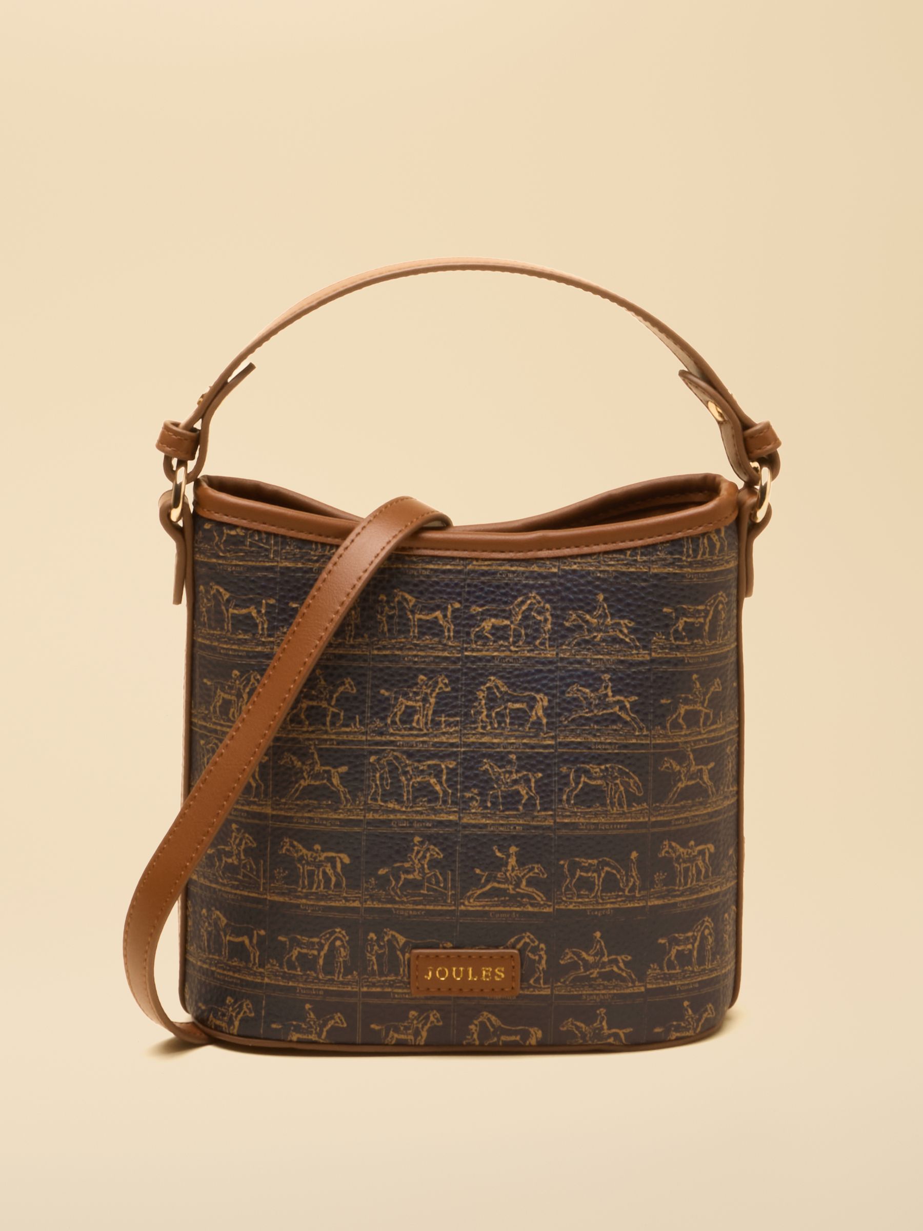 Navy & Brown Horse Print