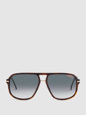 Reiss Carrera Eyewear Rectangular Tortoiseshell Sunglasses