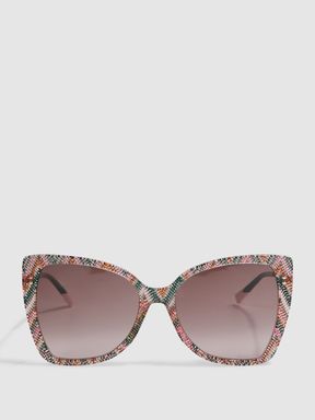 Missoni Eyewear Oversized Cat Eye Sunglasses