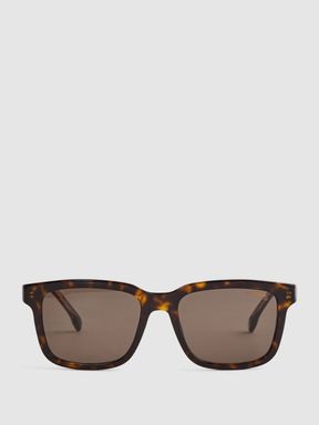 Reiss Carrera Eyewear Square Tortoiseshell Sunglasses