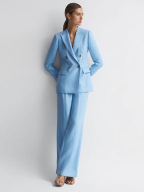 Reiss Hollie Double Breasted Linen Blazer