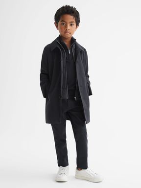 Reiss Perrin Mac With Zip Through Funnel Neck Insert