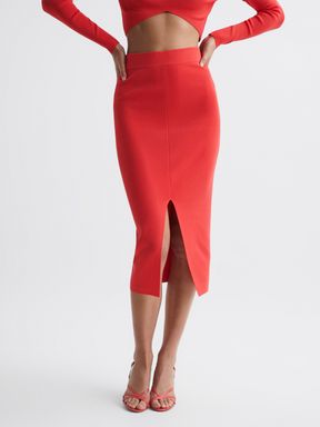 Reiss Erin Knitted Co Ord Midi Skirt