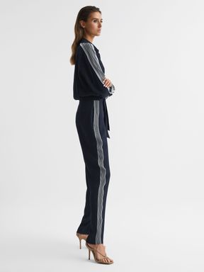 Reiss Selma Long Sleeve Jumpsuit