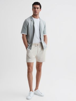 Reiss Newmark Textured Drawstring Shorts