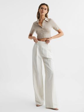 Reiss Eva Polo Crop Top