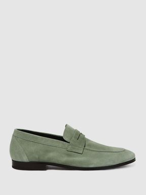 Reiss Bray Suede Slip On Loafers