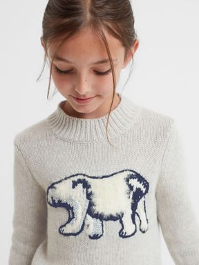 Reiss Polli Casual Knitted Polar Bear Jumper