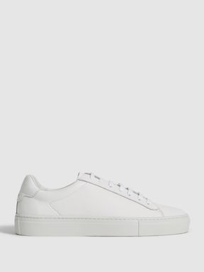 Reiss Finley Lace Up Leather Trainers