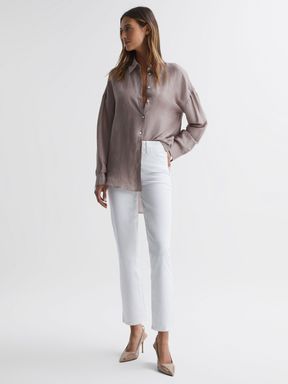 Reiss Cindy Paige Straight Leg High Rise Jeans