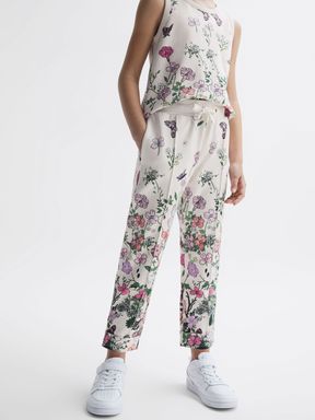 Pantalon de jogging Reiss Kemi à cordon de serrage et imprimé floral