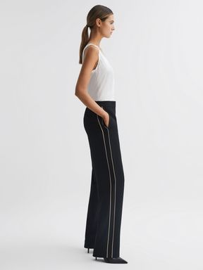 Reiss Theo Wide Leg Side Stripe Trousers