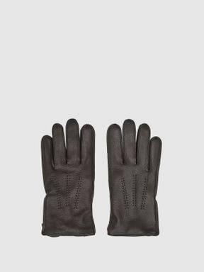 Reiss Iowa Leather Gloves