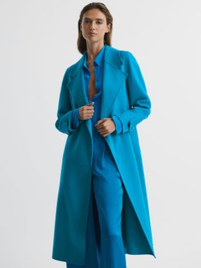 Reiss Agnes Belted Blindseam Wool Longline Coat