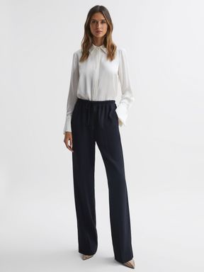 Reiss Hailey Wide Leg Pull On Trousers