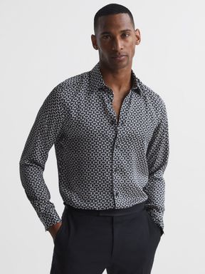 Reiss Broco Geo Print Shirt