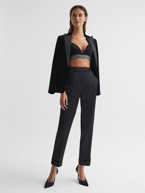 Reiss Cici Satin Taper Trousers