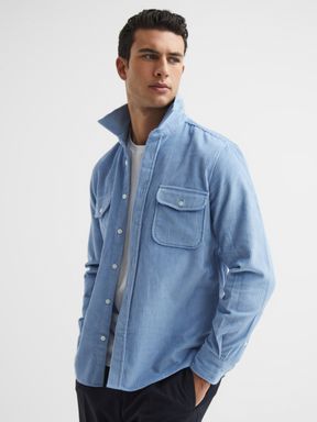 Reiss Bonucci Corduroy Twin Pocket Overshirt