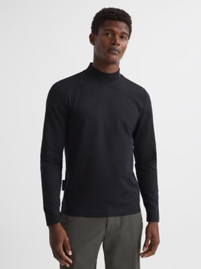 Reiss Davy Stand Turtle Neck Jersey Top