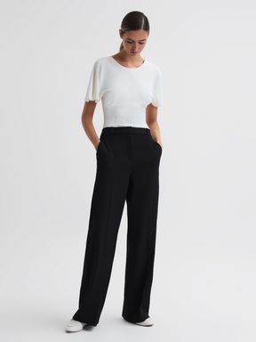 Reiss Joanne Wide Wide Leg Trousers
