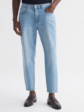 Reiss Portabello Tapered Slim Fit Acid Wash Jeans