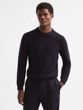 Reiss Cole Ribbed Crew Neck Jumper