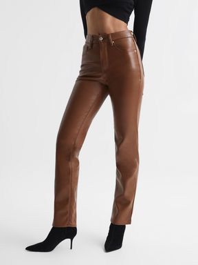 Reiss Good American Better Than Leather Pants