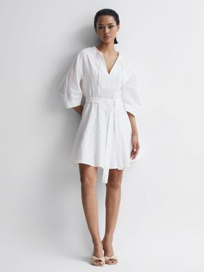 Reiss Freida Relaxed Fit Self-Tie Mini Dress