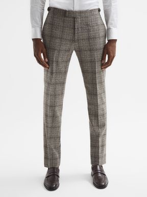 Pantalon Reiss Alfredo coupe slim à carreaux Prince de Galles