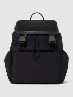 Reiss Danny Leather Drawstring Backpack