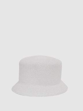Reiss Lexi Bucket Woven Bucket Hat