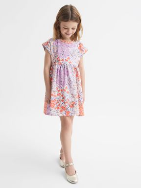 Reiss Dahlia Floral Print Jersey Dress