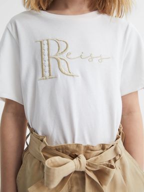 Reiss Tally Printed Cotton T-Shirt