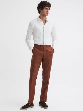 Reiss Kin Linen Formal Trousers