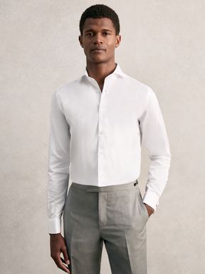 Reiss Storm Cotton Double-Cuff Shirt