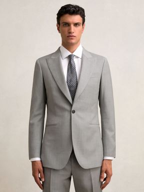 Reiss Inspire Wool Single-Breasted Suit Blazer Tailored-Fit