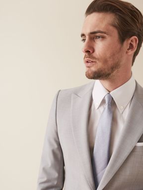 Reiss Ceremony Textured Silk Tie