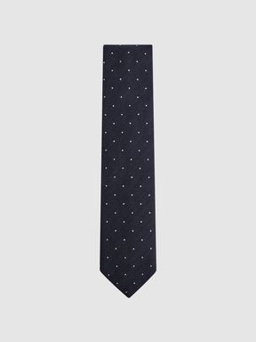 Reiss Levanzo Silk Textured Polka Dot Tie