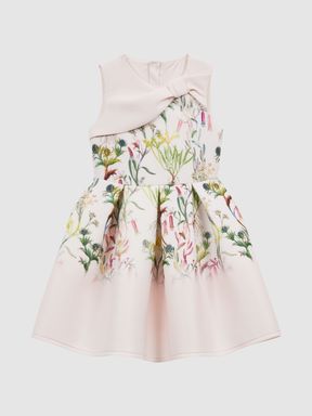 Reiss Emily Scuba Floral Printed Dress