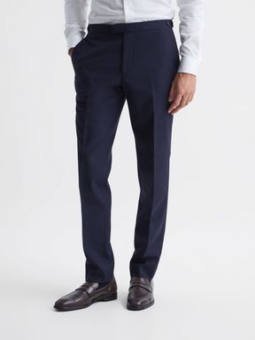 Reiss Bold Slim Fit Wool Trousers